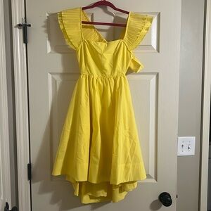 Sabaneta Cotton Pocketed Babydoll Dress - Yellow
